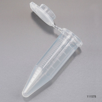 5mL Diamond Midi Centrifuge Tube, PP, Attached Snap Cap, Graduated, Natural, STERILE, 20/Bag, 10 Bags/Unit, 200/case