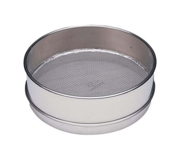 Cole-Parmer Testing Sieve, SS Frame/SS Wire, 12" OD, Half height, No. 18