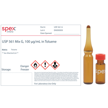 USP 561 Mix G, 100 ug/mL (100 ppm) in Toluene, 1 mL