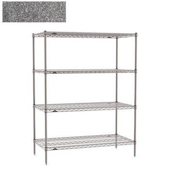 Metro Super Erecta 4-Shelf Industrial Wire Shelving Starter Unit, Metroseal Gray Epoxy