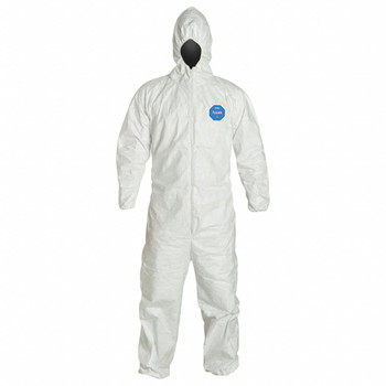 Hooded Disposable Coveralls, Hooded, Size 2XL, PK 25, Tyvek 400 2XL, TY127SWH2X002500