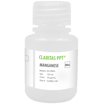 Manganese, 10 ug/mL (10 ppm), for ICP/ICP-MS, 125 mL