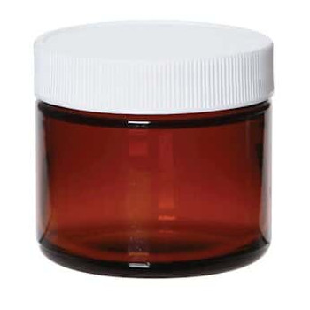 Environmental Express APC1265 Straight-Side Glass Jar, Level 1, Amber, 60 mL; 24/CS