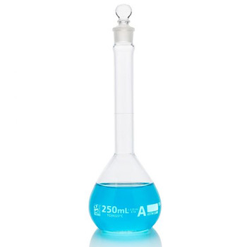 Flask, Volumetric, Wide Mouth, Globe Glass, 20mL, Class A, To Contain (TC), ASTM E288, 6/Box