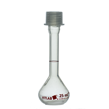 Volumetric Flask, PMP, with Screw cap, Class B, 25mL