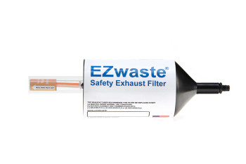 EZwaste 110 HPLC Solvent Waste System, _-28 Thread Size Replacement Chemical Exhaust Filter with Indicator, Activated Carbon, 5/CS