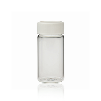 WHEATON Liquid Scintillation Vials, Caps Attached to Vials, Glass, Polyethylene Cone, 22-400, 20 mL, CS/500