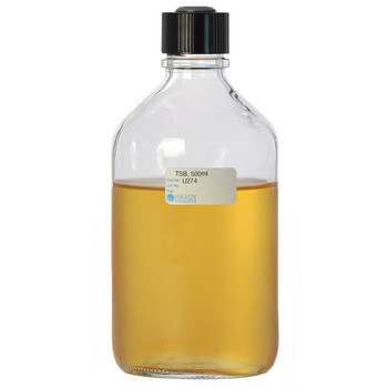 TSB (Glass Bottle with Needle-Port Septum), 500ml, PK/10