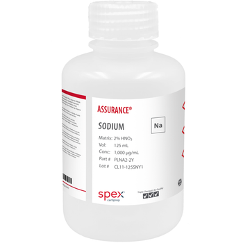 Assurance Grade Sodium, 1,000 ug/mL (1,000 ppm) for AA and ICP in HNO3, 125 mL