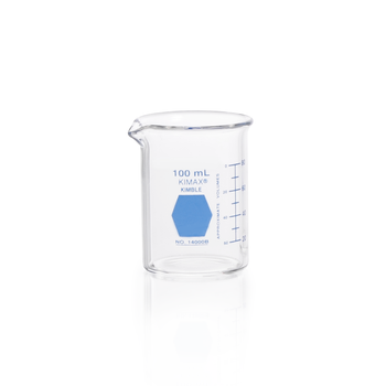 BEAKER, GRIFFIN, LOW, BLU SCALE, 100ML, CS/12