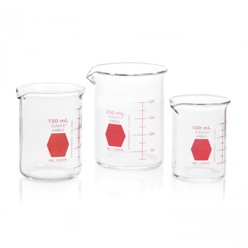 BEAKER, GRIFFIN, LOW, RED SCALE, 1000ML, CS/6