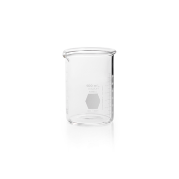 BEAKER, HEAVY, LOW, SCALE, 400ML, CS/48