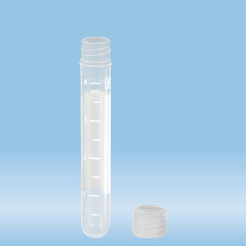 Screw cap tube, 4.5 ml, 75 x 12 mm, PP, with print, 1000 Piece(s)