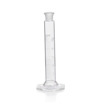 KIMBLE KIMAX Graduated Mixing Cylinder, Class B, with Pennyhead Glass Stopper and White Scale, 1000 mL