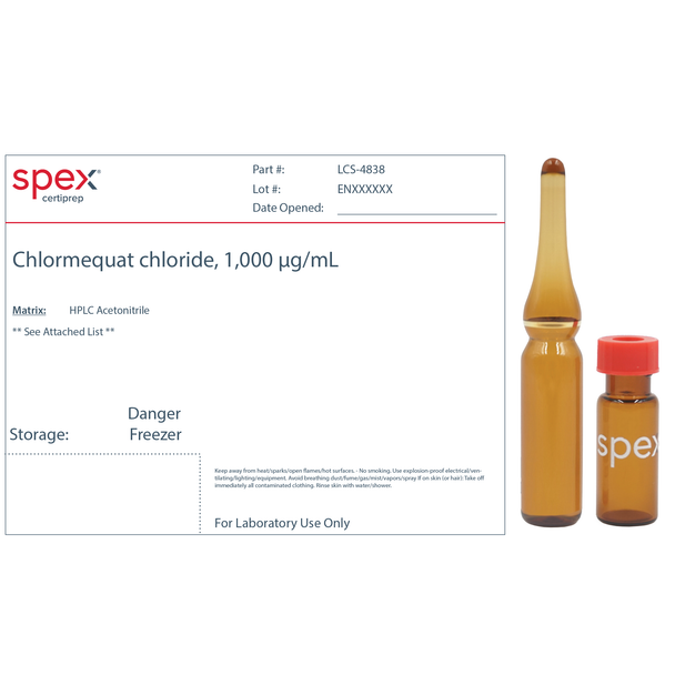 Chlormequat Chloride - in HPLC Acetonitrile, 1000 ug/mL, 1mL