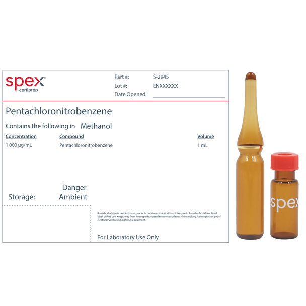 Pentachloronitrobenzene (Quintozene), 1000µg/mL in Methanol 4x1mL