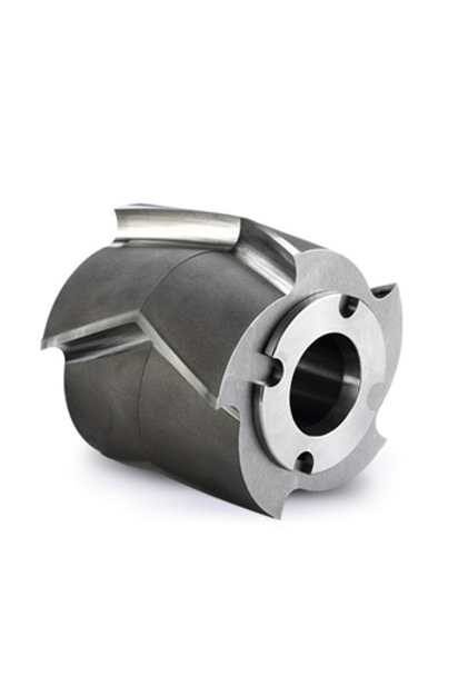 Standard Rotor with V-Cutting Edges and Fixed Knives Made of Hardened, Stainless Steel