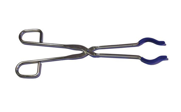 FLASK TONGS, STAINLESS,WITH SILICONE COATED GRIPS