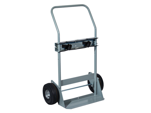 Double Cylinder Hand Truck, 10.5 Inch Pneumatic Wheels