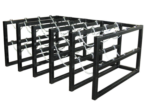 Gas Cylinder Barricade Rack, 20 Cylinder Capacity, 5 Wide By 4 Deep