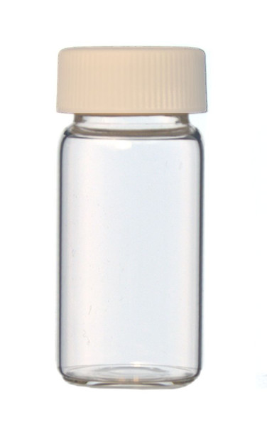 20 mL Glass Scintillation Vials with Attached Caps, PE liner (500/case)