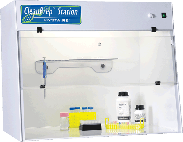 48" CleanPrep PCR Workstation, Circulation Free Enclosure with Timed UV Light, 110V