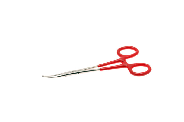 Hemostat  Curved | 6in with Plastic Coated Handle