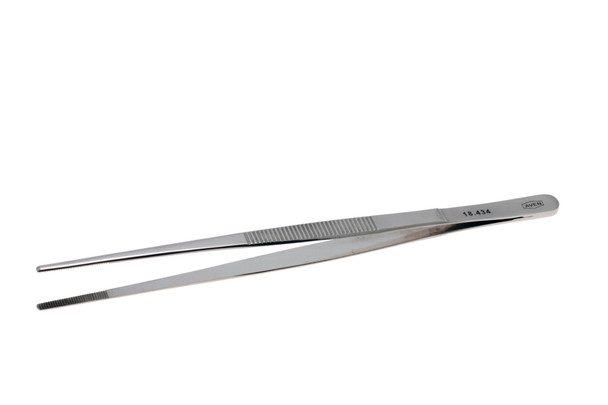 Aven 8in  Forceps with Straight Serrated Tips