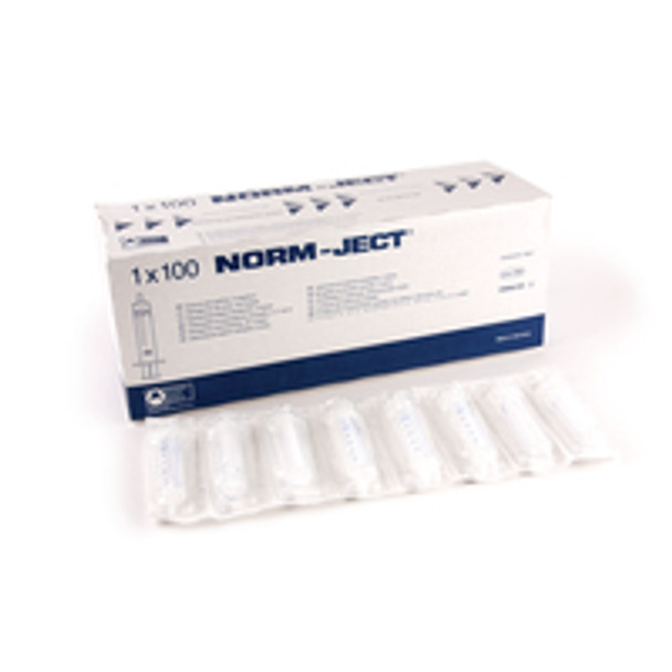 Norm-Ject Plastic Syringe 10mL Luer Slip Eccentric Tip  100pk