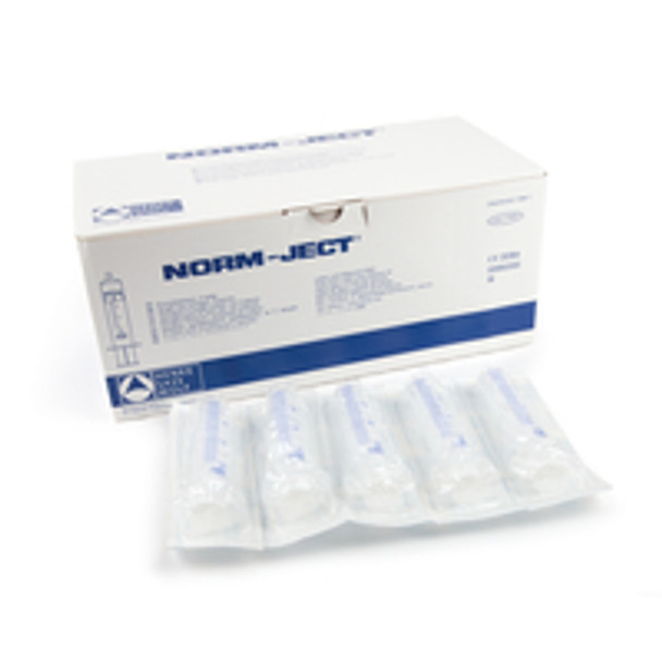 Norm-Ject Plastic Syringe 30mL Luer Slip Eccentric Tip  50pk