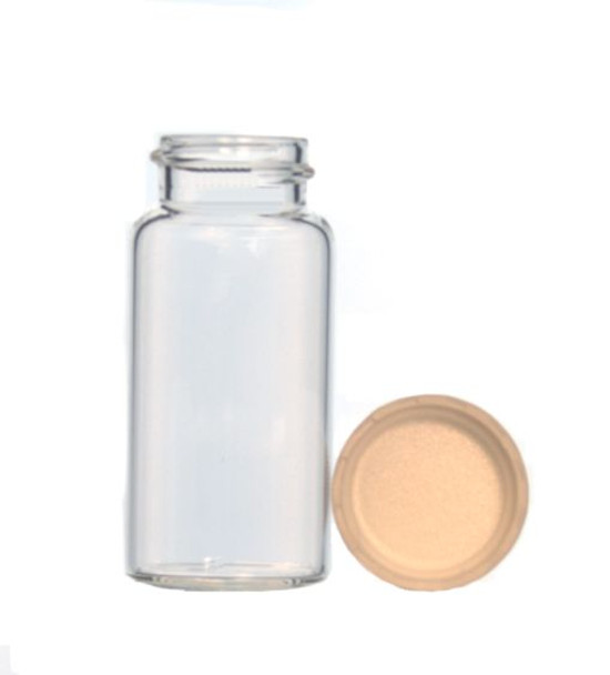 20 mL Glass Scintillation Vials with Unattached Caps, Case of 500