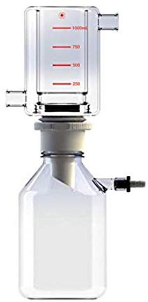 Jacketed filtration apparatus, 75mm membrane, complete with 1000mL jacketed funnel and 5000mL vacuum filtration GL80 wide mouth bottle