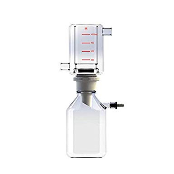 Jacketed filtration apparatus, 75mm membrane, complete with 2000mL jacketed funnel and 5000mL vacuum filtration GL80 wide mouth bottle