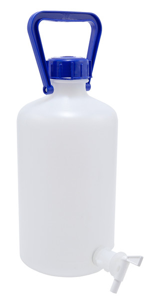 Kartell Heavy Walled Narrow Mouth Carboys with Spigot, HDPE, 5L