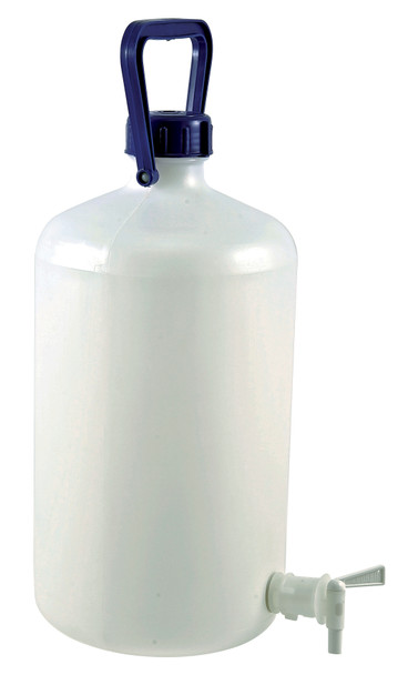 Kartell Heavy Walled Narrow Mouth Carboys with Spigot, HDPE, 10L