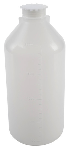 Kartell Plug Seal Round Bottles PP Narrow Mouth Closure, LDPE 2000mL