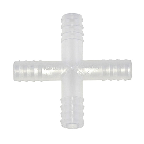 Kartell 4-Way Tubing Connector, PP, 12mm CS/100