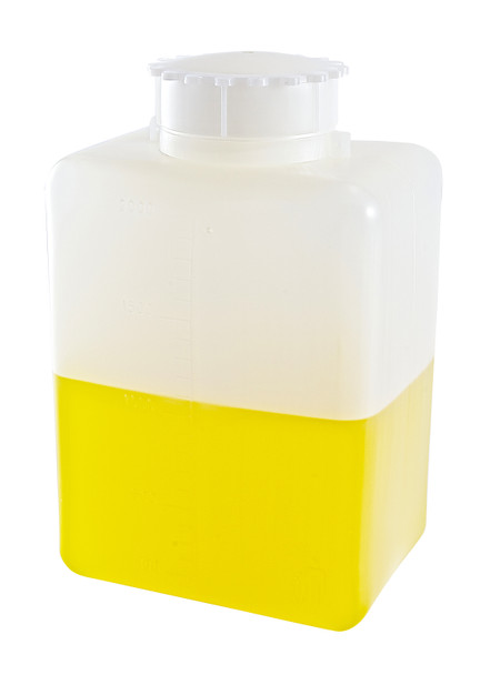 Kartell Graduated Rectangular Square Bottles, HDPE, 2000mL CS/12