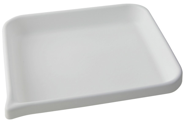 Flat Bottom Tray White, HDPE, 13.25 x 11.25 x 1.875"