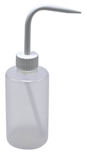 Azlon Narrow Mouth Washbottle, LDPE, White Cap 250mL