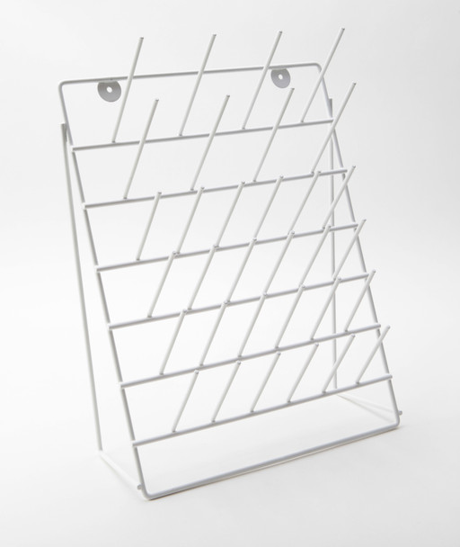 Azlon Drying Rack, Epoxy Coated 32 Place, Steel, Rack with Free Standing Support