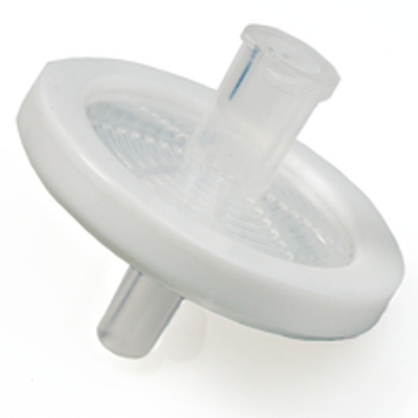 Syringe Filter, 25mm, 0.22um PTFE White Luer Lock Inlet 100-pk