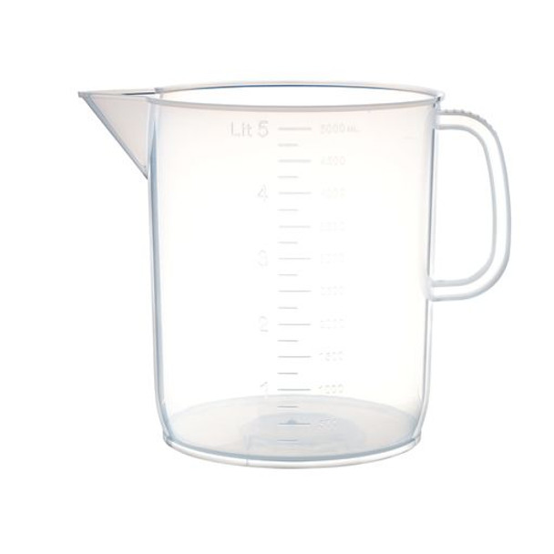BEAKERS WITH HANDLE, SHORT FORM, PP, 5000mL