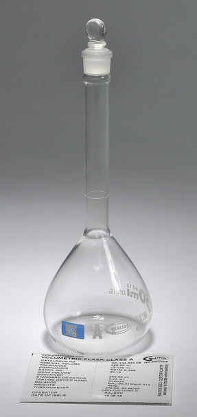 VOLUMETRIC FLASKS, CLASS A, WITH GLASS STOPPER, BATCH CERTIFIED, QR, 10 mL