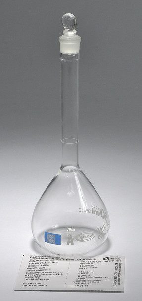VOLUMETRIC FLASKS, CLASS A, WITH GLASS STOPPER, BATCH CERTIFIED, QR, 20 mL