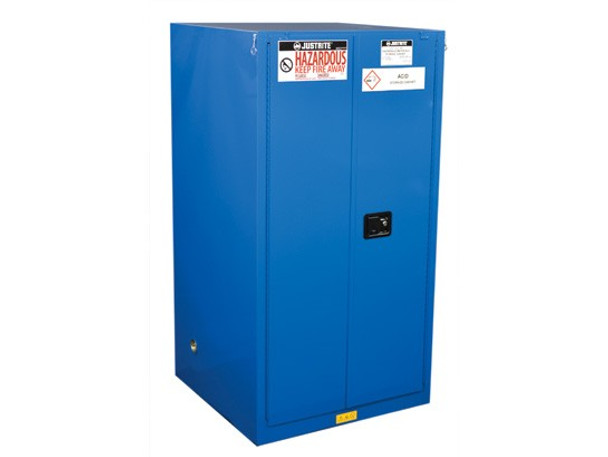 Sure-Grip EX Hazardous Material Steel Safety Cabinet, 60 Gallon, 2 Self-Close Doors, Royal Blue