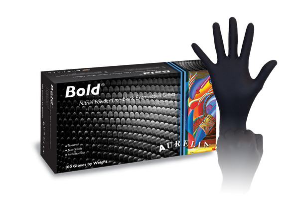 Aurelia Bold Nitrile Gloves, Large, 100/BX, 1BX