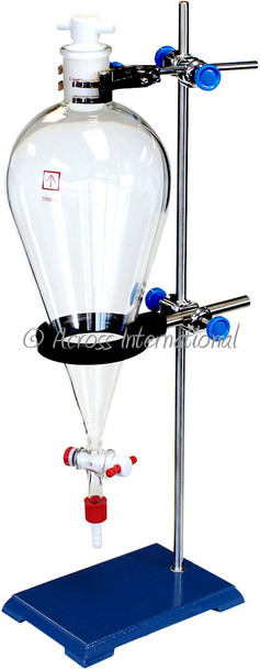 Ai 2 Liter Glass Separatory Funnel Kit with All PTFE Valves