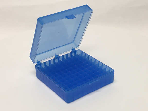 Freezer Storage Boxes, hinged lid, 100 x 1.5ml, Blue, 5PK