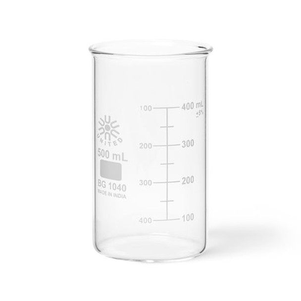 Beakers, Berzelius, Tall Form, Borosilicate Glass, 500 mL No Spout Pack of 6